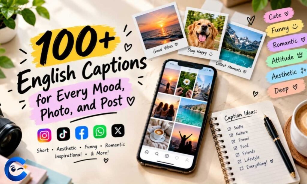 100+ English captions for every mood, photo, and social media post.